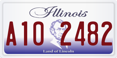 IL license plate A102482