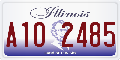 IL license plate A102485