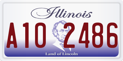 IL license plate A102486
