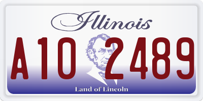 IL license plate A102489