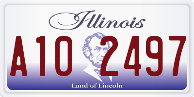 IL license plate A102497