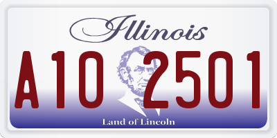 IL license plate A102501