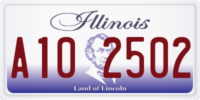 IL license plate A102502