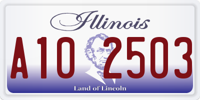 IL license plate A102503