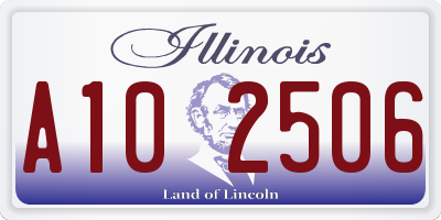 IL license plate A102506