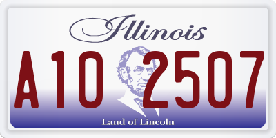 IL license plate A102507