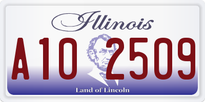 IL license plate A102509