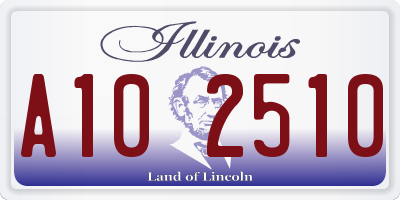 IL license plate A102510