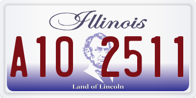 IL license plate A102511