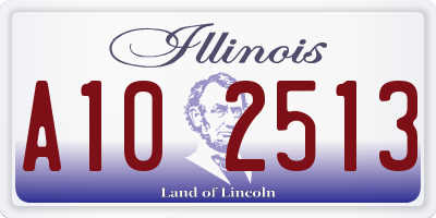 IL license plate A102513