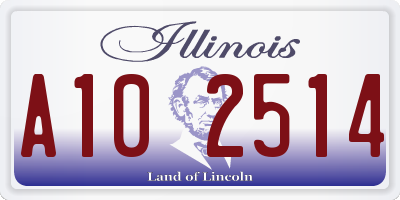 IL license plate A102514