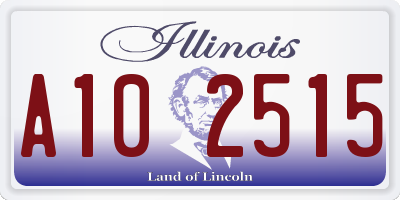 IL license plate A102515