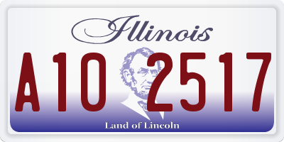 IL license plate A102517