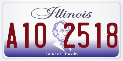 IL license plate A102518
