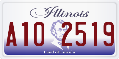 IL license plate A102519