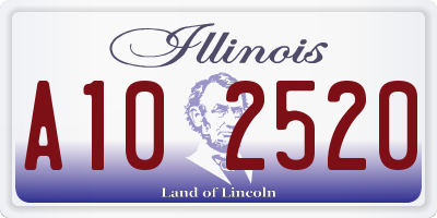 IL license plate A102520