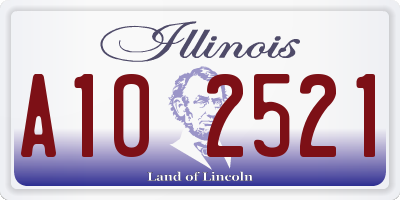 IL license plate A102521