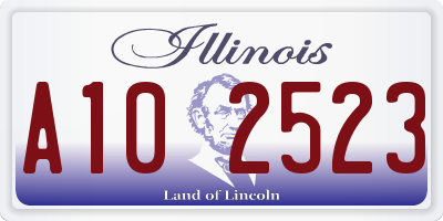 IL license plate A102523