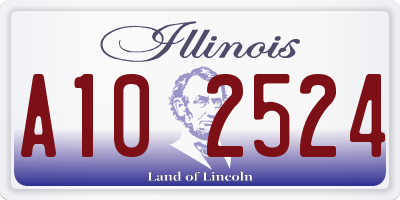 IL license plate A102524