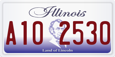 IL license plate A102530