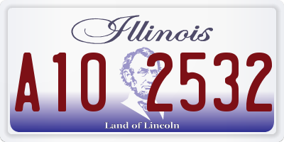 IL license plate A102532