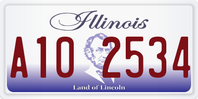 IL license plate A102534