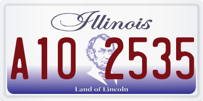 IL license plate A102535
