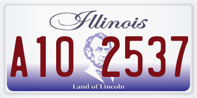 IL license plate A102537