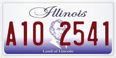 IL license plate A102541