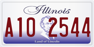 IL license plate A102544