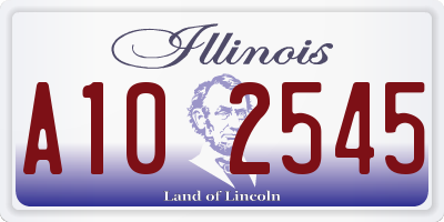 IL license plate A102545