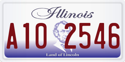 IL license plate A102546