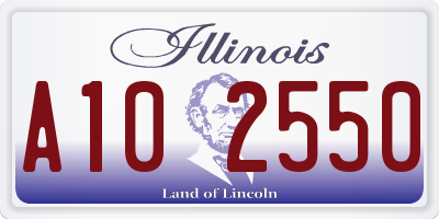 IL license plate A102550