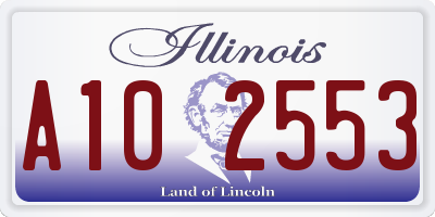 IL license plate A102553