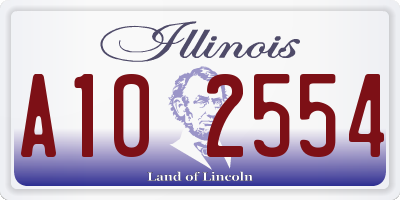 IL license plate A102554