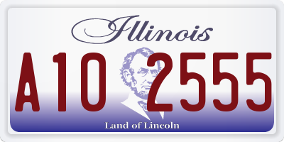IL license plate A102555