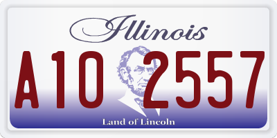 IL license plate A102557