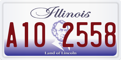 IL license plate A102558