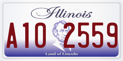 IL license plate A102559