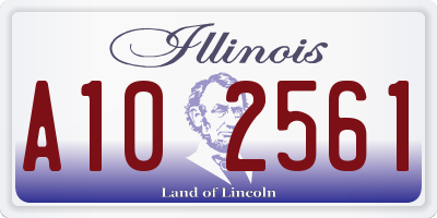 IL license plate A102561