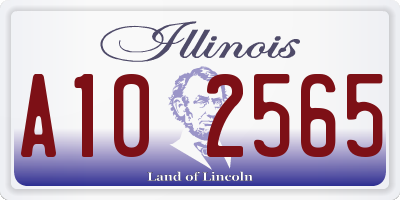 IL license plate A102565