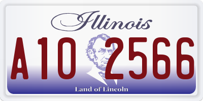 IL license plate A102566