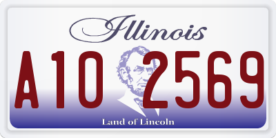 IL license plate A102569