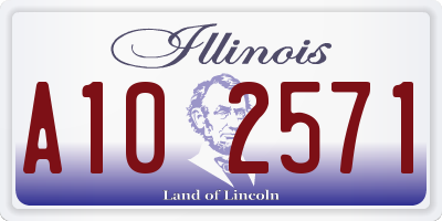 IL license plate A102571