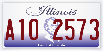 IL license plate A102573