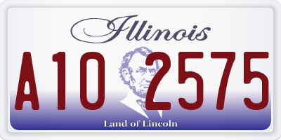 IL license plate A102575