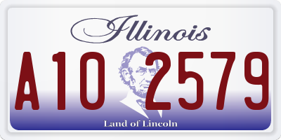 IL license plate A102579