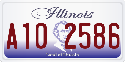 IL license plate A102586