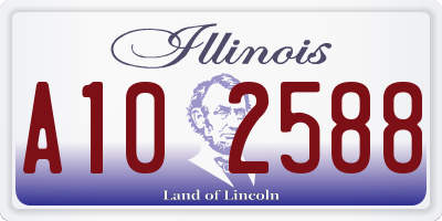 IL license plate A102588