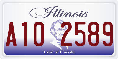 IL license plate A102589